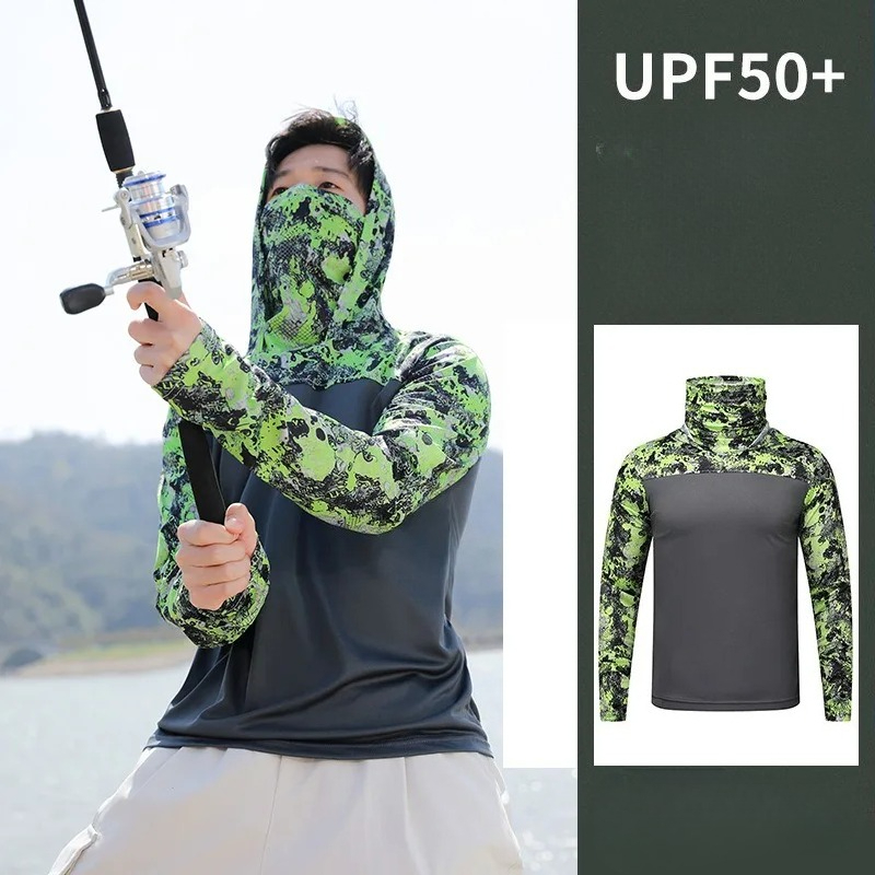 Fishing Hoodie - 낚시 셔츠 후드 남성용 자외선 차단