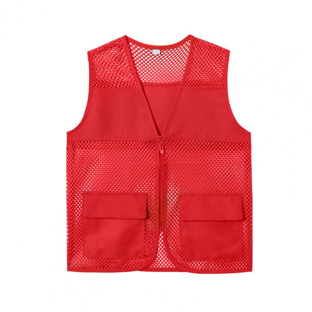 Fishing Vest - 낚시 조끼, 속이 비치는 지퍼 플래킷,