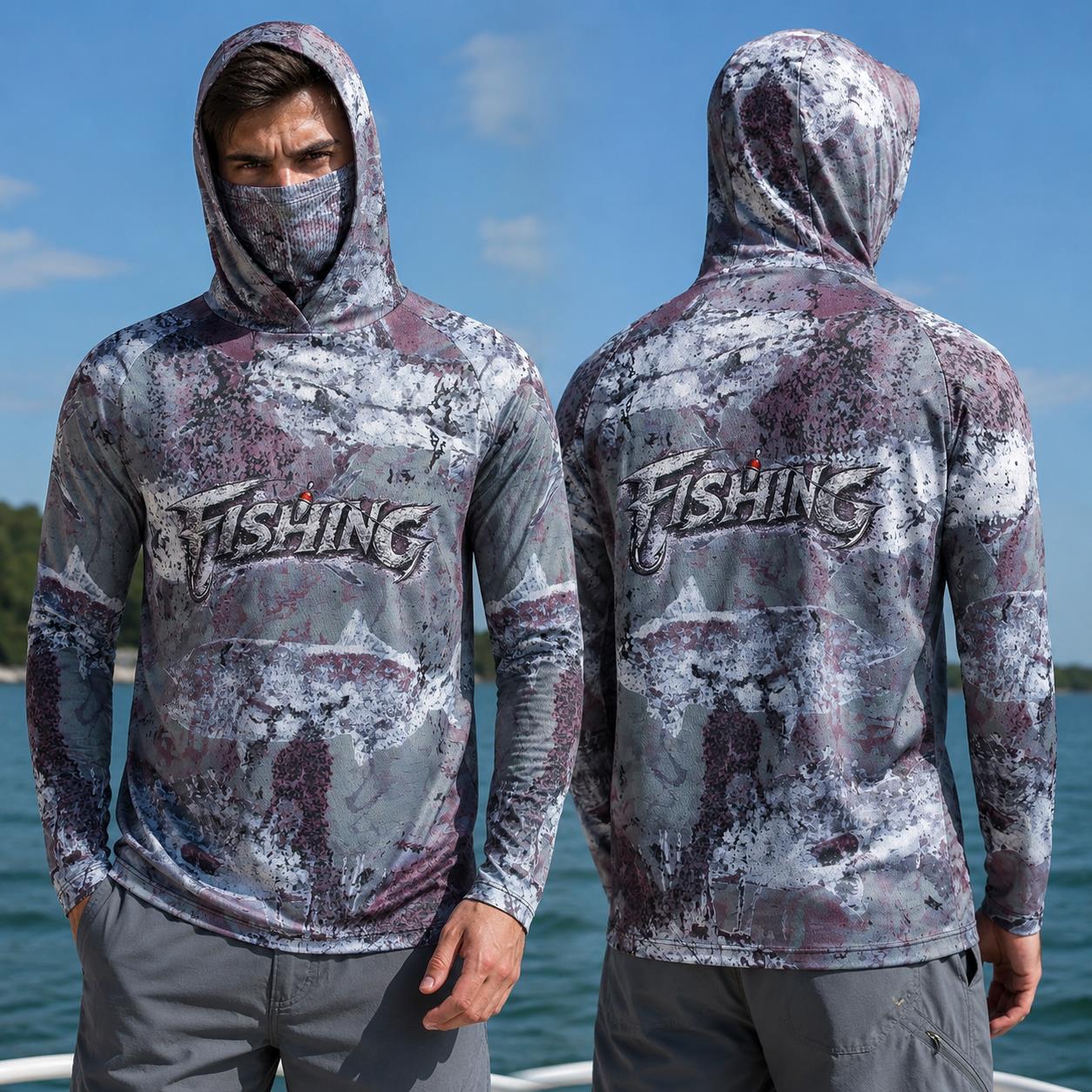 Fishing Hoodie - 낚시 셔츠 후드 남성 낚시복 긴팔