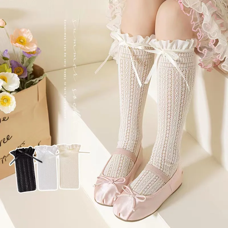 Fishing Socks - 여자 긴 튜브 레이스 스타킹 달콤한