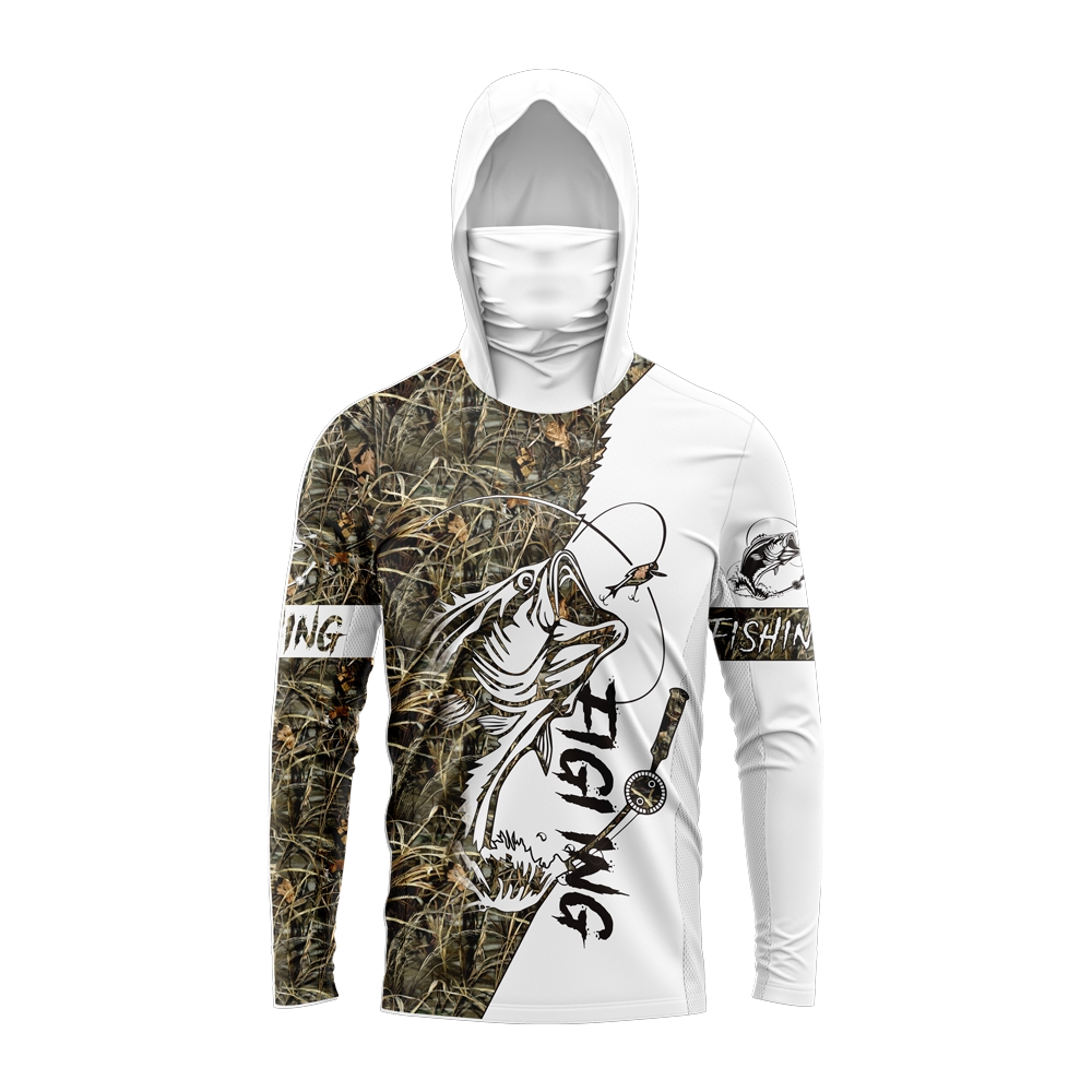 남성용 배스 피쉬 프린트 낚시 후드티 (페이스 마스크  - Fishing Hoodie 리뷰 및 가격