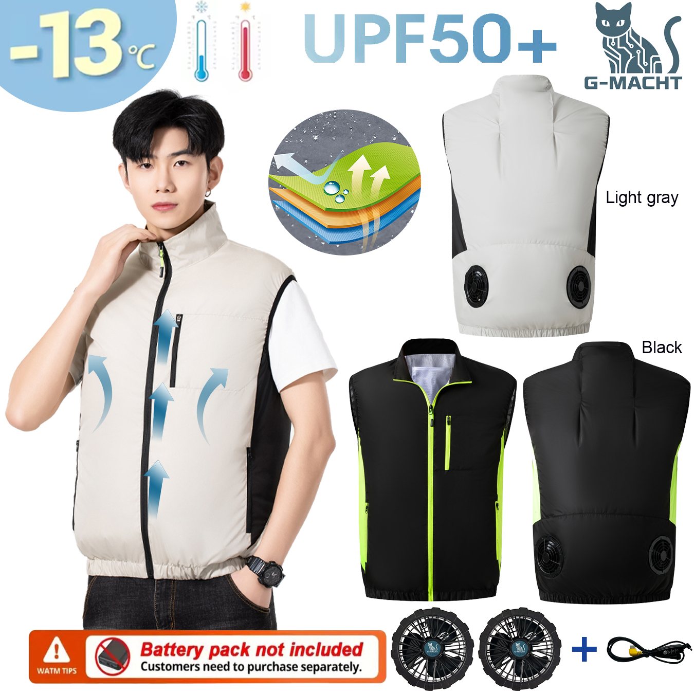 여름 통기성 착용 가능 냉각 팬 조끼 야외 낚시용 아이 - Fishing Vest 리뷰 및 가격
