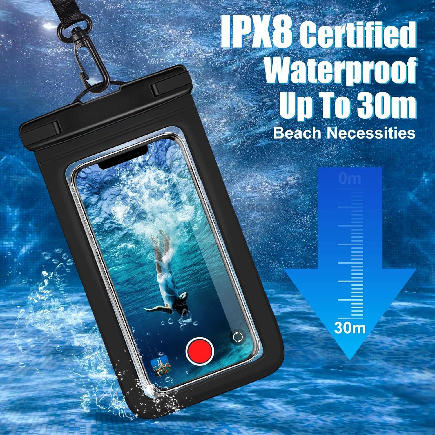 3팩 멀티컬러 IPX8 방수폰 파우치 HD 터치스크린  - Fishing Bag Waterproof 리뷰 및 가격