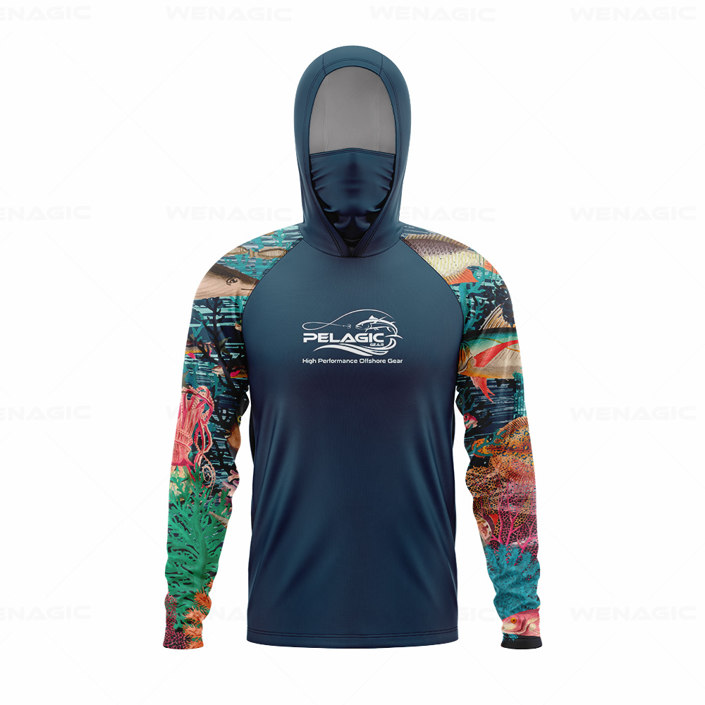 Pelagic gear 남자 후드 낚시 셔츠 긴 소매  - Fishing Shirt Uv Protection 리뷰 및 가격