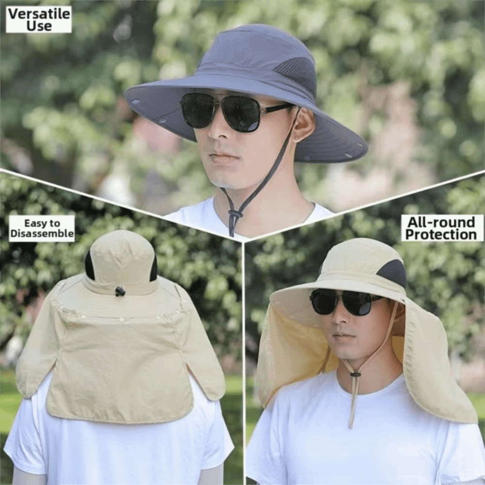 패션 의류 남성용 햇빛 가리개 모자 큰 챙 탈부착 가능 - Fishing Hat 리뷰 및 가격