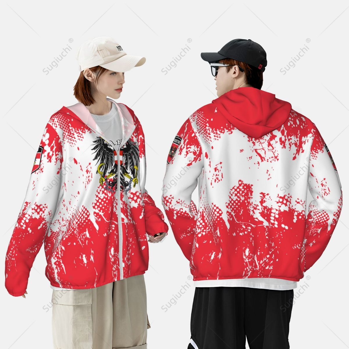 오스트리아 국기 자외선 차단 후드티 자외선 차단 의류  - Fishing Hoodie 리뷰 및 가격