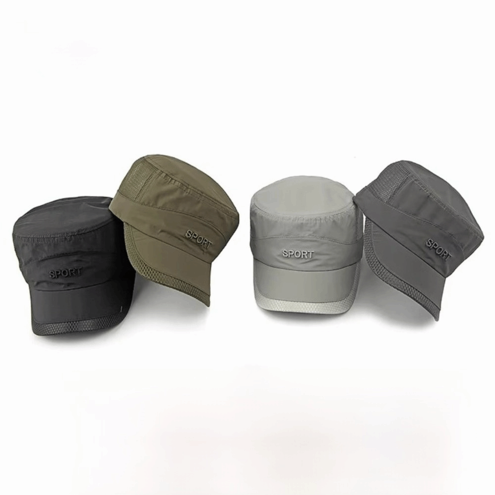 시원한 조절 가능한 플랫 탑 캡, 자외선 차단 캐주얼  - Fishing Hat 리뷰 및 가격