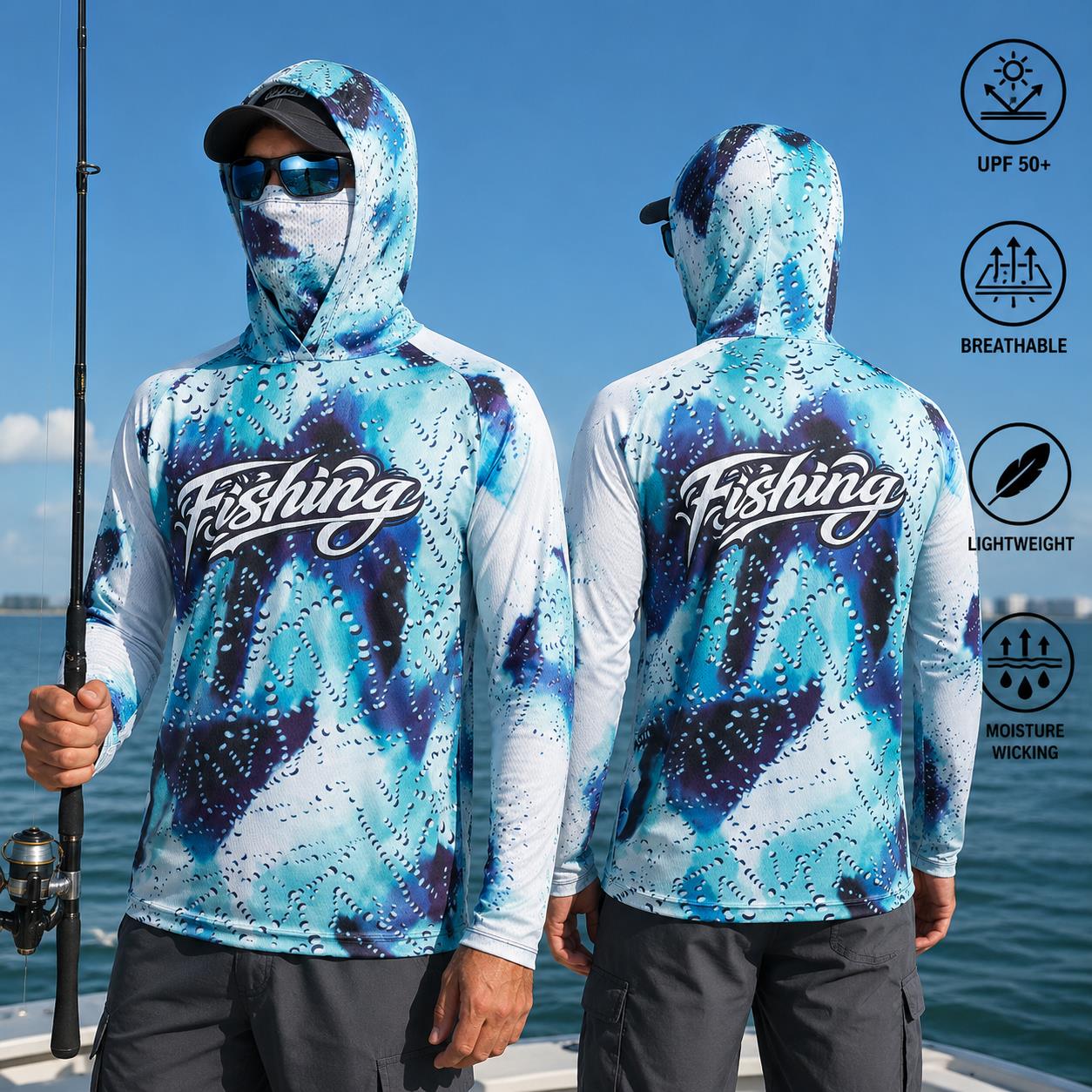 낚시 셔츠 후드 남성 낚시복 긴팔 야외 여름 마스크 후 - Fishing Hoodie 리뷰 및 가격
