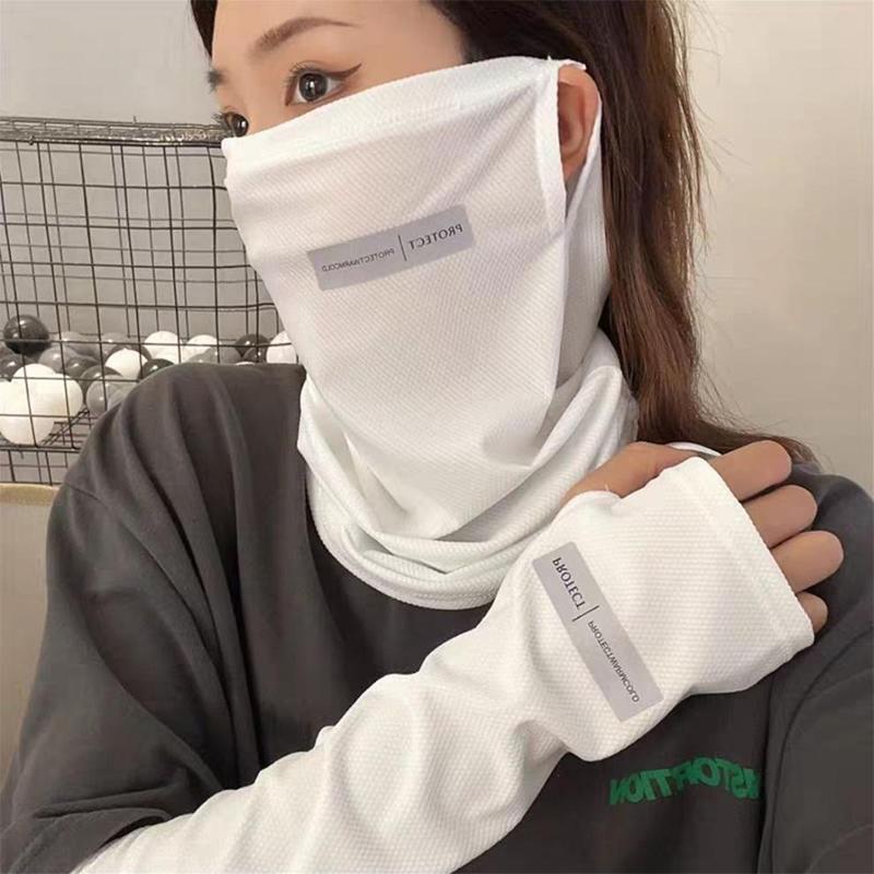 아이스 실크 자외선 차단 세트*페이스 마스크+팔 슬리브 - Fishing Mask Sun Protection 리뷰 및 가격