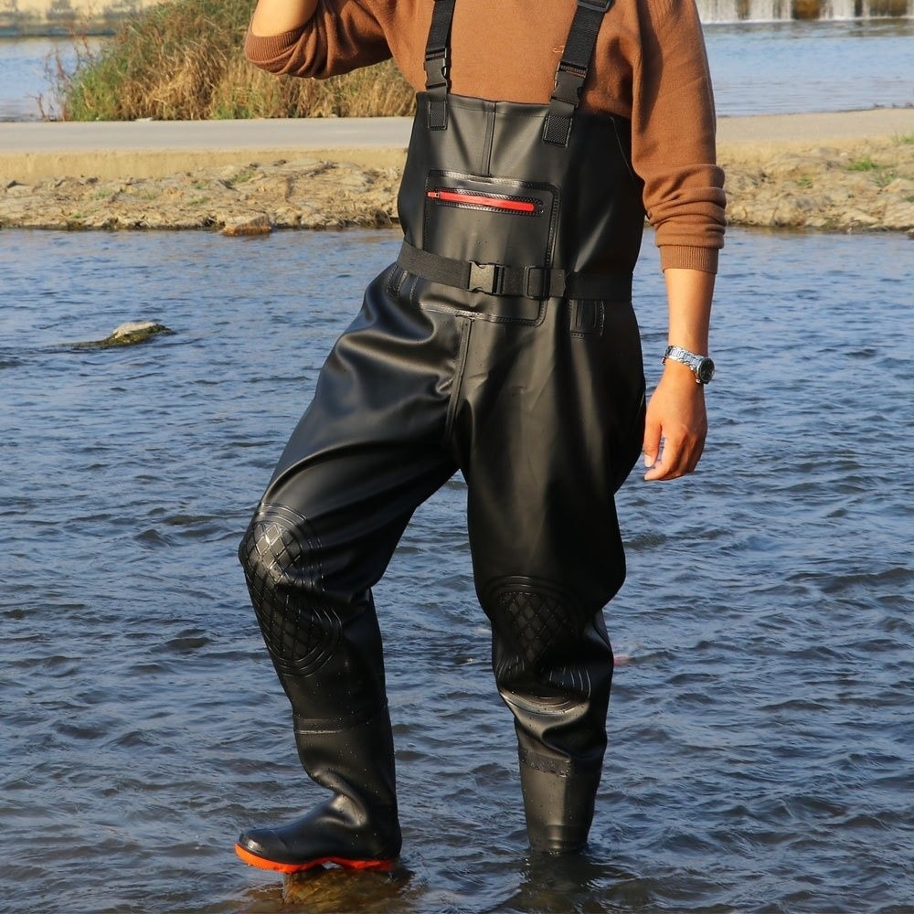 유용한 PVC 낚시복 이중 무릎 보호대 두꺼운 디자인  - Fishing Pants Waterproof 리뷰 및 가격