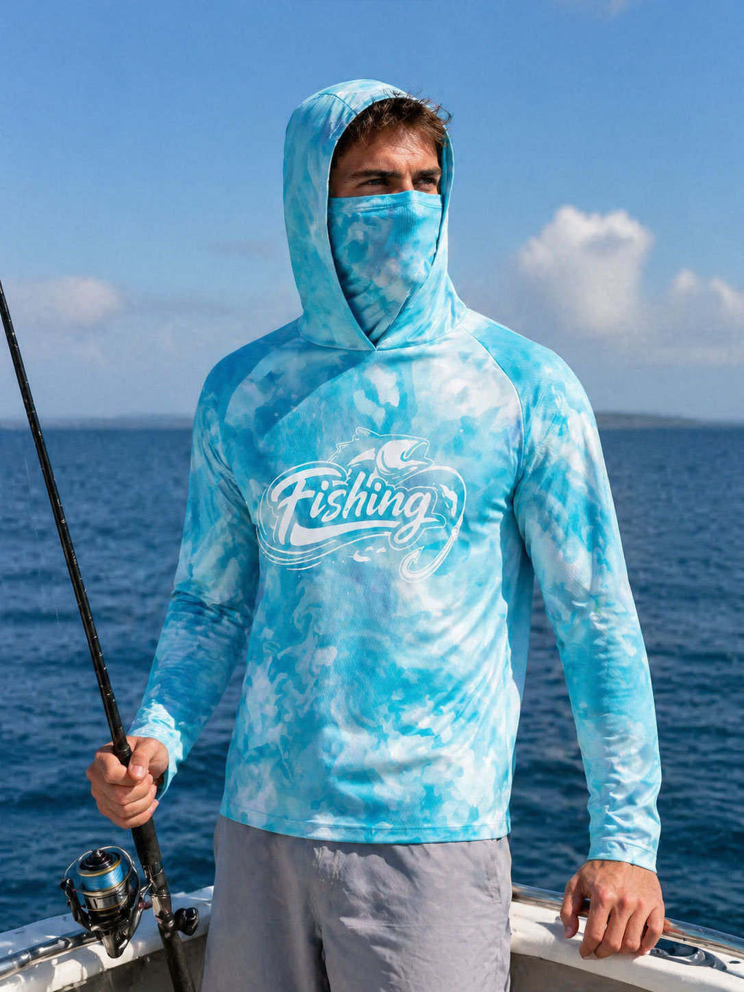 낚시 셔츠 후드 남성 낚시복 긴팔 야외 여름 마스크 후 - Fishing Hoodie 리뷰 및 가격