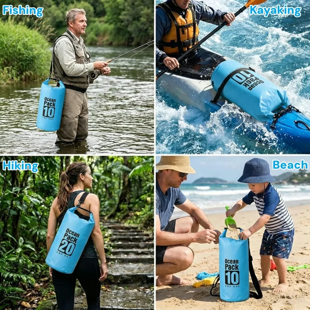 500D 방수 드라이백 플로팅, 롤탑 드라이색, 캠핑  - Fishing Bag Waterproof 리뷰 및 가격