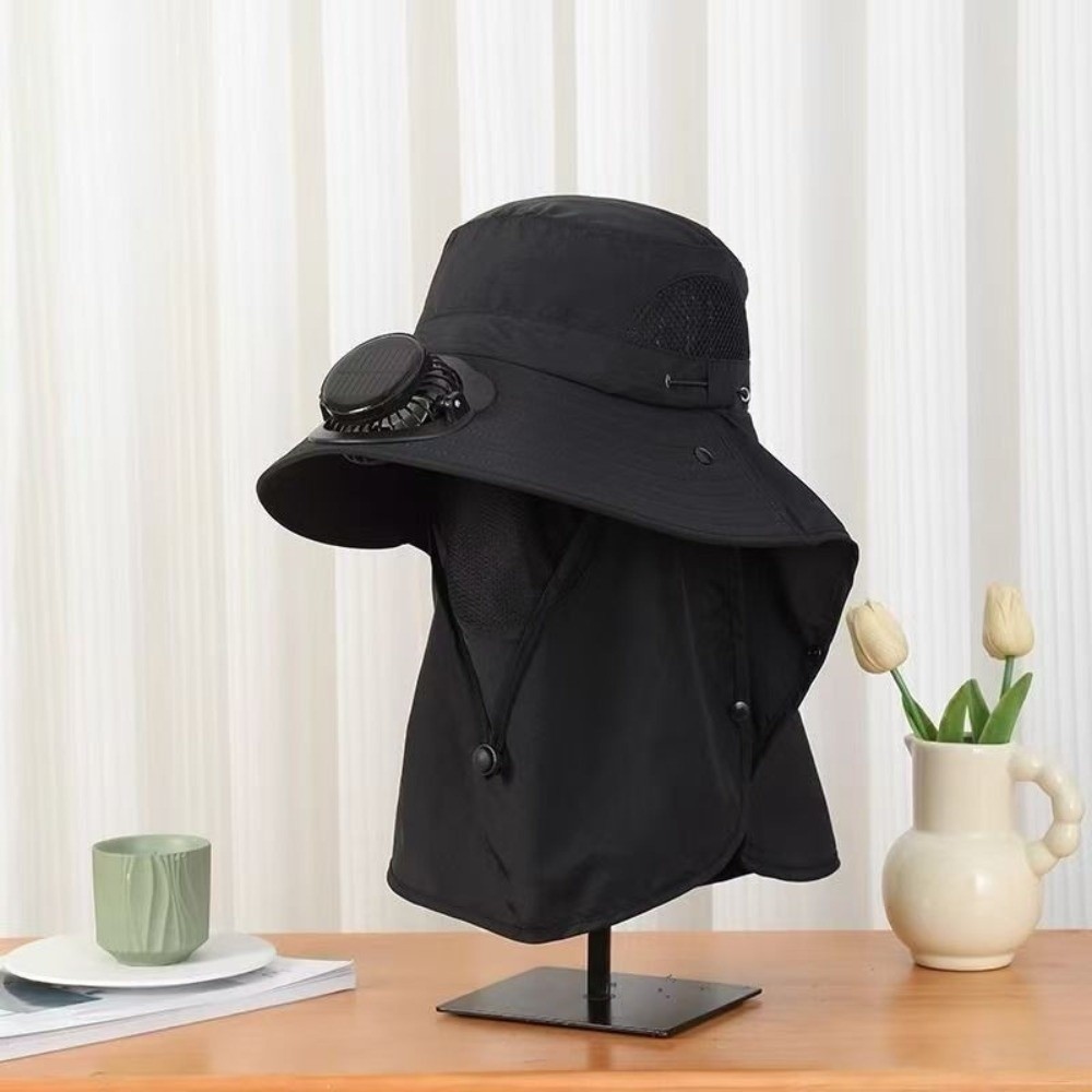 휴대용 태양열 충전식 팬 모자, 얼굴 가리개 포함, 낚 - Fishing Hat 리뷰 및 가격