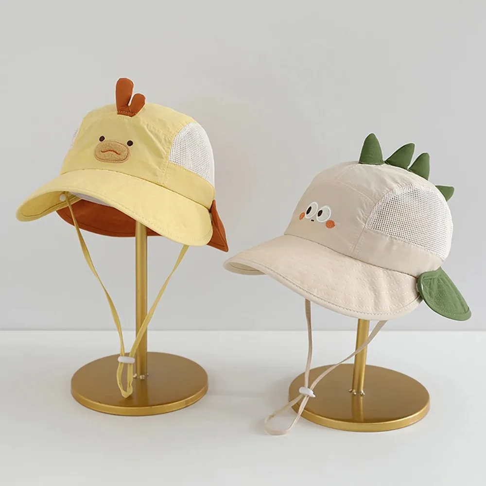 귀여운 만화 아기 어부 모자 여름 메쉬 통기성 버킷 모 - Fishing Hat 리뷰 및 가격
