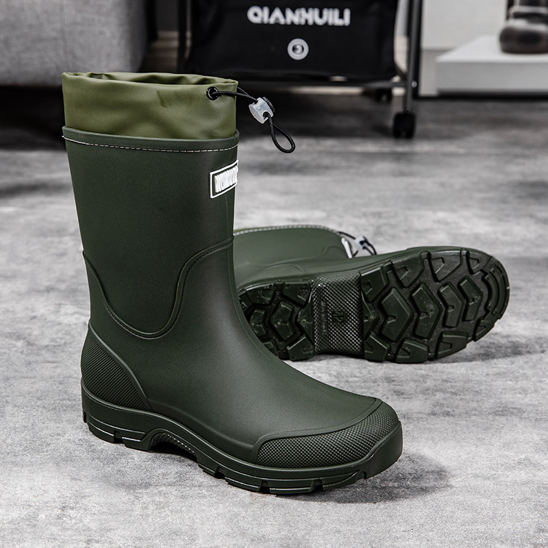 남녀공용 두꺼운 밑창 내마모성 고무신, 중간 길이 방수 - Fishing Boots 리뷰 및 가격